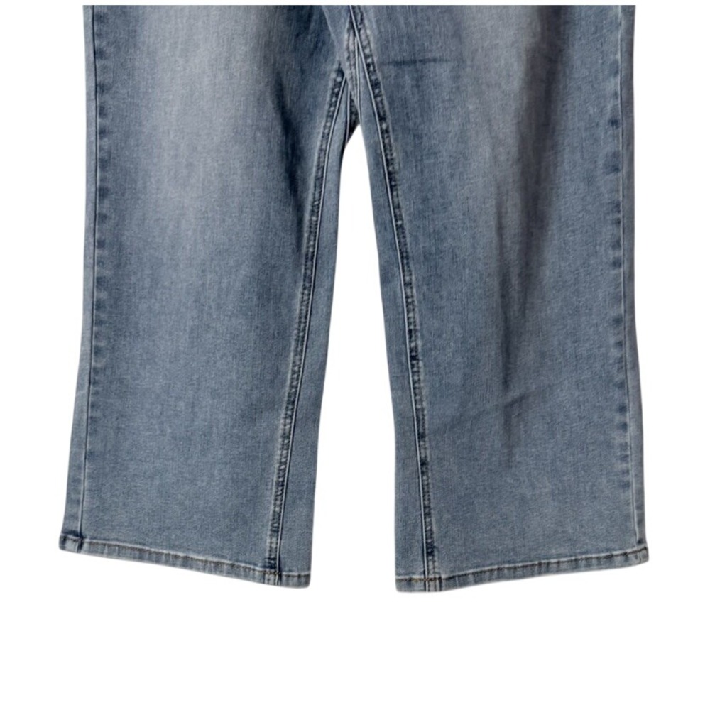 NWT Judy Blue High Rise Double Button Cropped Wide Leg Jeans Denim Size 13/31 - Picture 4 of 14